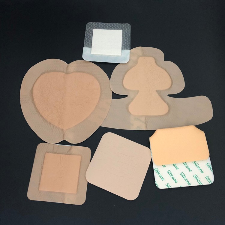 Silicone bandages for wounds foam silicone border silicone adhesive