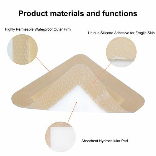 Siliocne foan dressing bordered type for exudating wounds