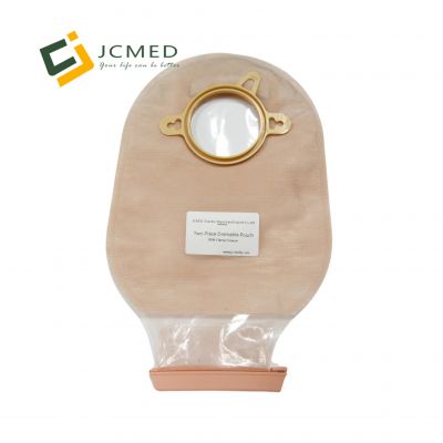 [ 复制 ]Two piece drainable pouch ostomy bag with clamp closure